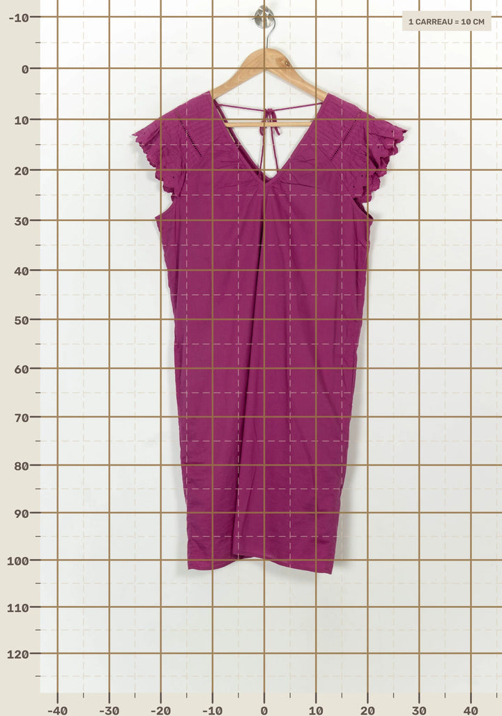 Robe Violet - Taille M/38 de la marque La Fée Maraboutée | PARAD117913 - Vendu par Paradigme - Image 4