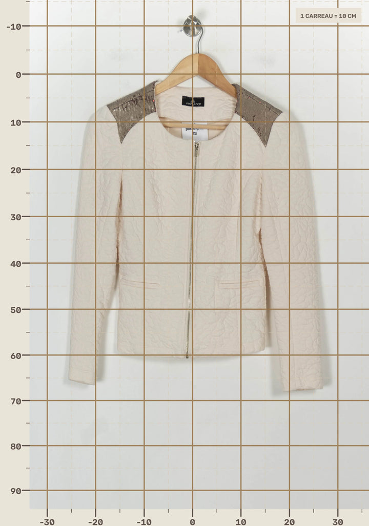 Veste Beige et Dorée - Taille XS/34 de la marque One Step | PARAD117915 - Vendu par Paradigme - Image 4