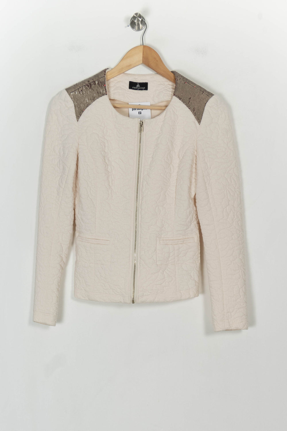 Veste Beige et Dorée - Taille XS/34 de la marque One Step | PARAD117915 - Vendu par Paradigme - Image 2