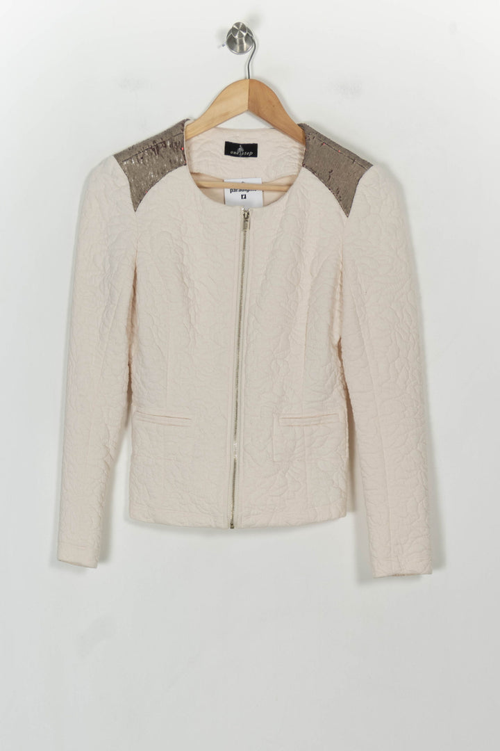 Veste Beige et Dorée - Taille XS/34 de la marque One Step | PARAD117915 - Vendu par Paradigme - Image 2