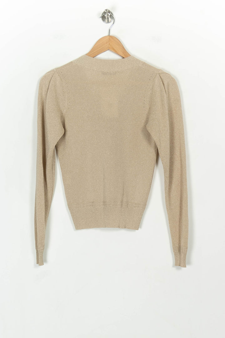 Cardigan Doré - Taille XS/34 de la marque ZAPA | PARAD117916 - Vendu par Paradigme - Image 5
