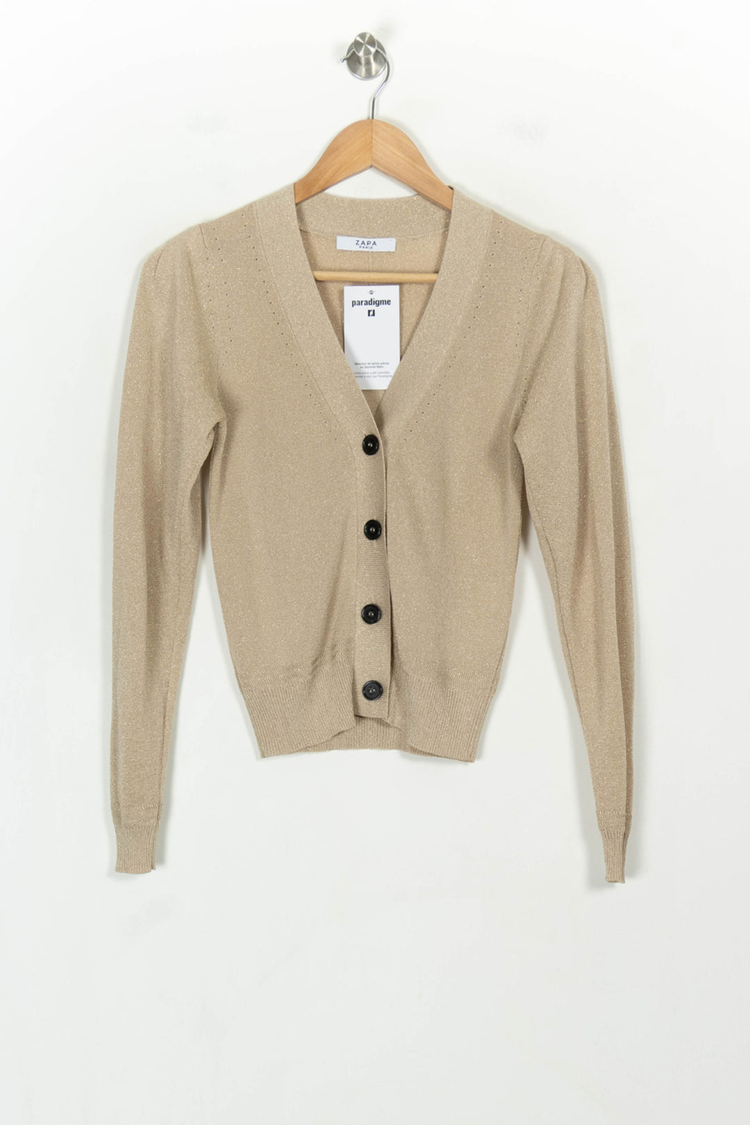 Cardigan Doré - Taille XS/34 de la marque ZAPA | PARAD117916 - Vendu par Paradigme - Image 2