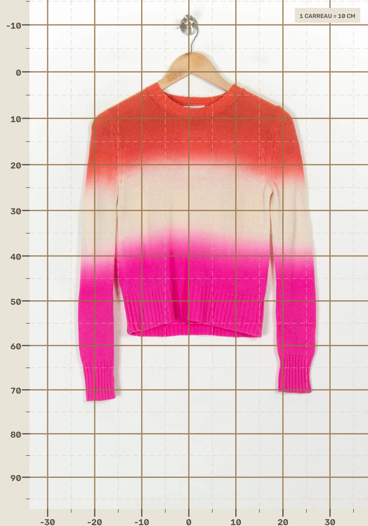 Pull Col Rond Rose et Orange - Taille XS/34 de la marque From Future | PARAD117918 - Vendu par Paradigme - Image 4
