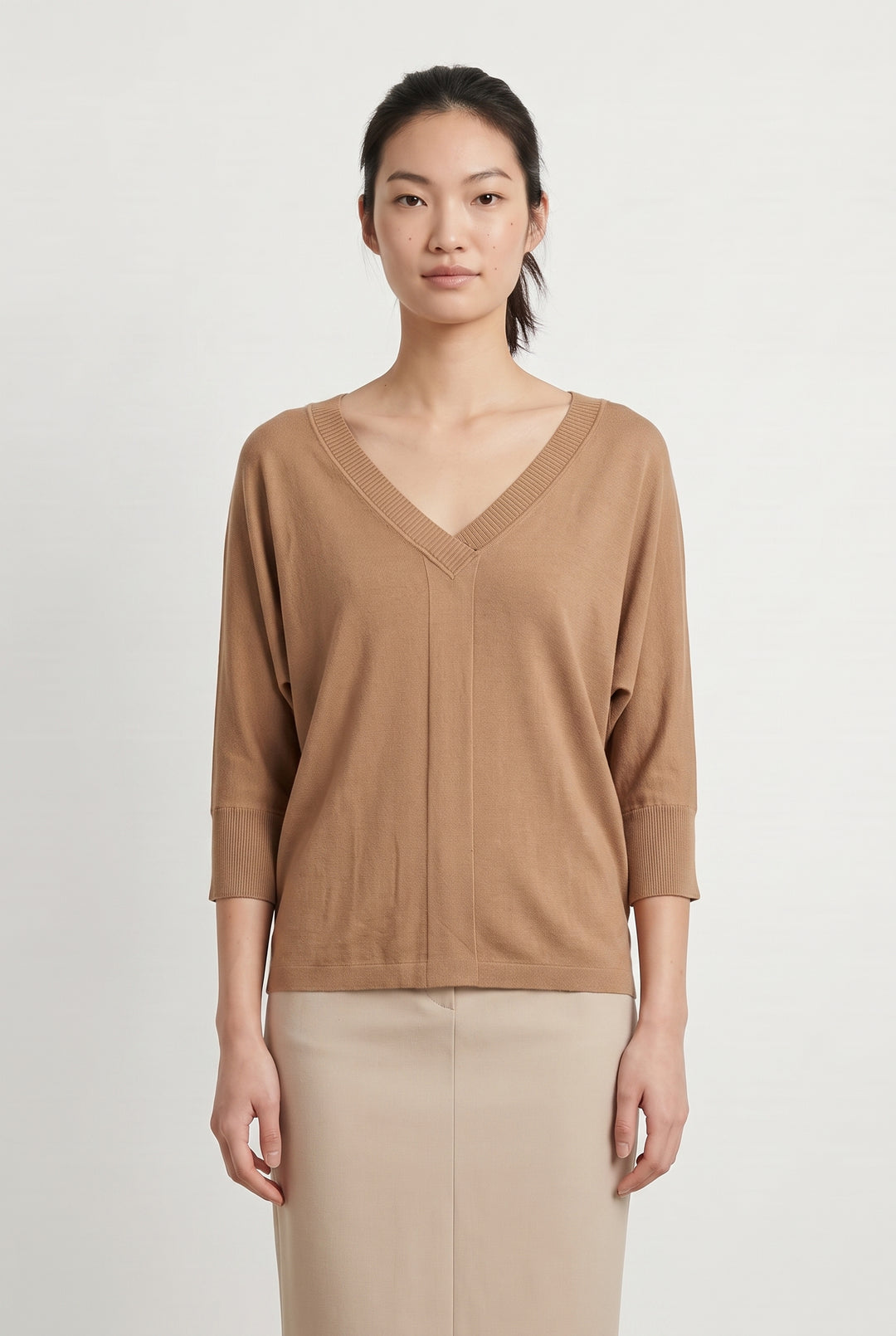 Pull Marron - Taille XS/34 de la marque Caroll | PARAD117919 - Vendu par Paradigme - Image 1