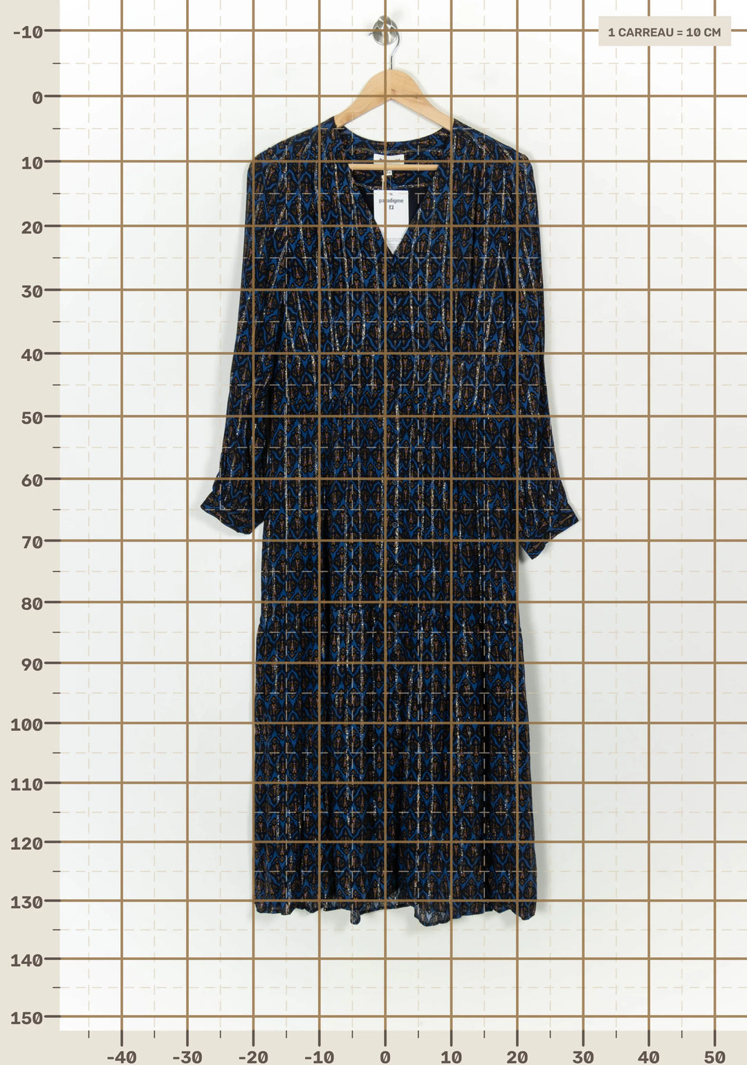 Robe Longue Bleue et Noire - Taille XL/42 de la marque Maison 123 | PARAD117920 - Vendu par Paradigme - Image 4