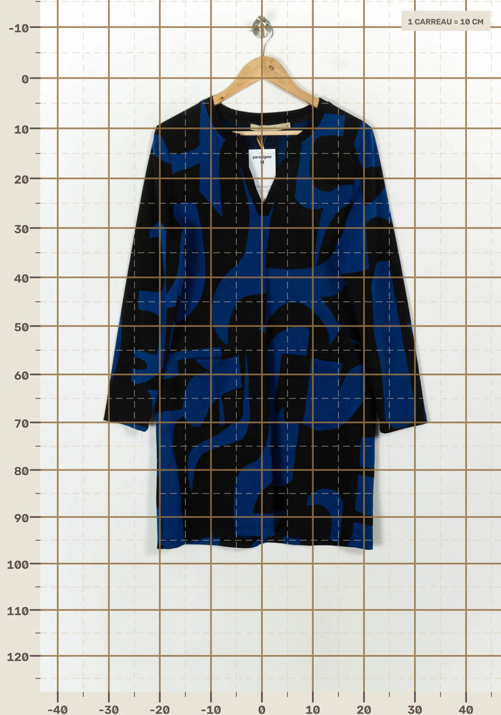 Robe Bleu et Noir - Taille XL/42 de la marque La Fée Maraboutée | PARAD117923 - Vendu par Paradigme - Image 4