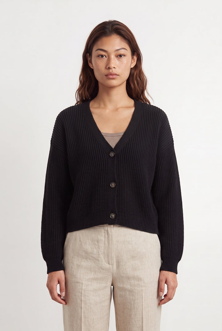 Cardigan Noir - Taille M/38 de la marque La Fée Maraboutée | PARAD117924 - Vendu par Paradigme - Image 1