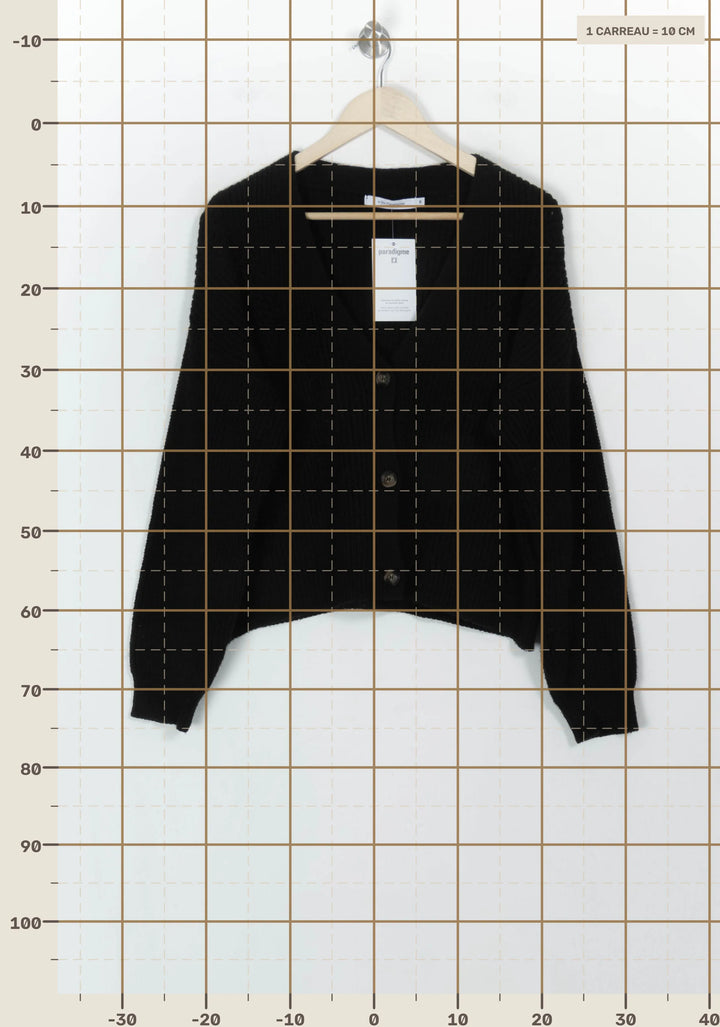 Cardigan Noir - Taille M/38 de la marque La Fée Maraboutée | PARAD117924 - Vendu par Paradigme - Image 4