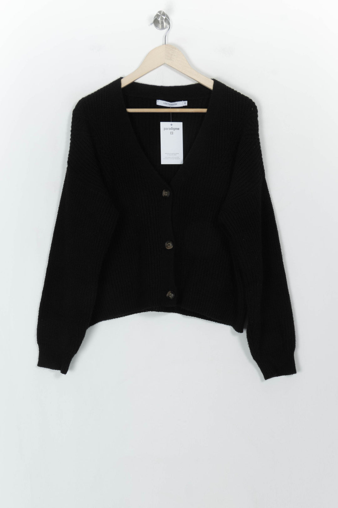 Cardigan Noir - Taille M/38 de la marque La Fée Maraboutée | PARAD117924 - Vendu par Paradigme - Image 2