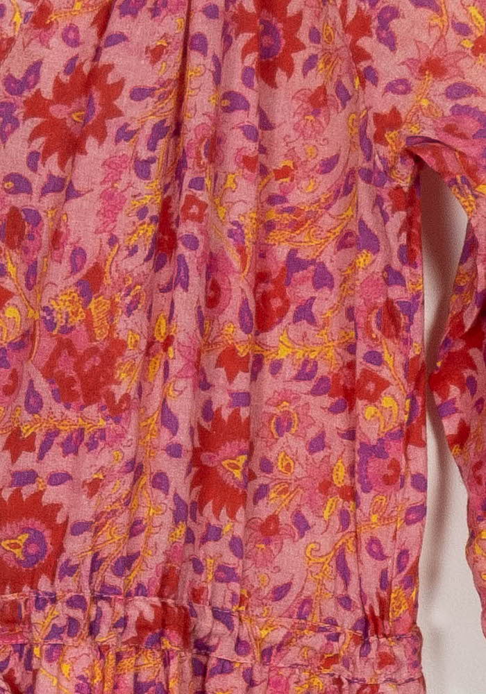 Robe Fleurie Rose et Rouge - Taille M/38 de la marque Sud express | PARAD117926 - Vendu par Paradigme - Image 3