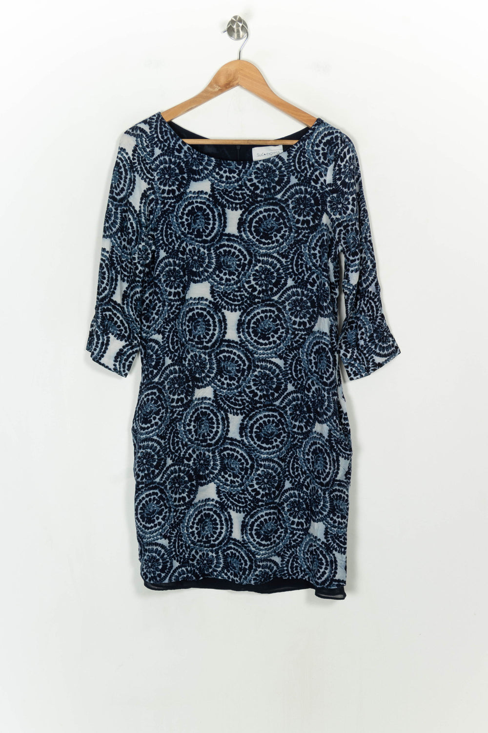 Robe Droite Bleue et Blanche - Taille M/38 de la marque Sud express | PARAD117928 - Vendu par Paradigme - Image 2