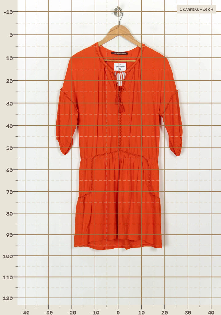 Robe Tunique Rouge - Taille S/36 de la marque Comptoir des Cotonniers | PARAD117930 - Vendu par Paradigme - Image 4