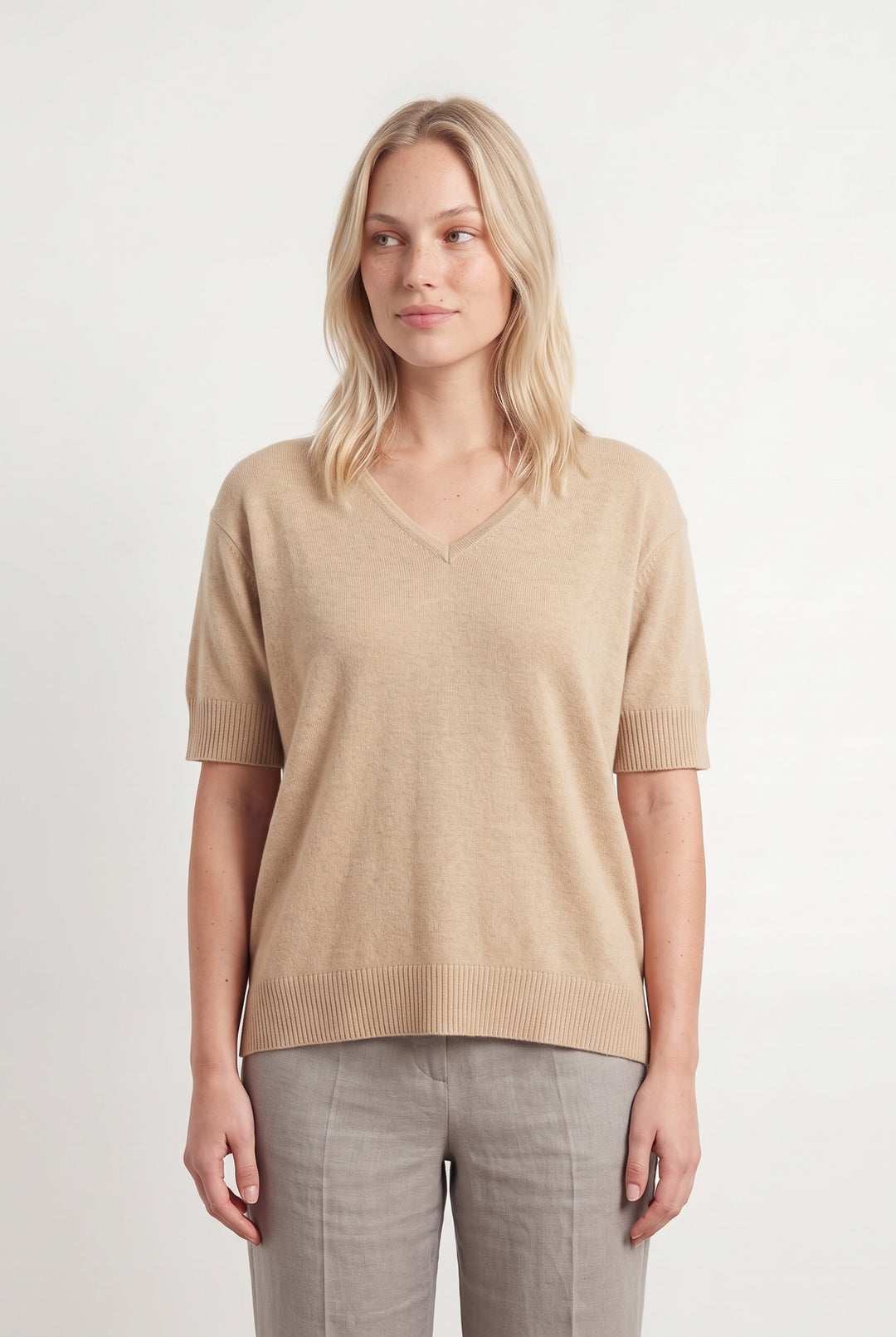 Pull Beige - Taille L/40 de la marque Eric Bompard | PARAD117932 - Vendu par Paradigme - Image 1