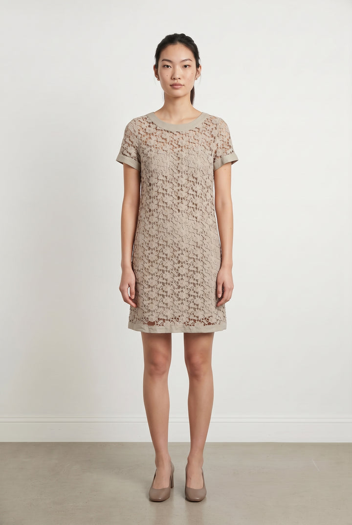 Robe en Dentelle Beige - Taille M/38 de la marque Derhy | PARAD117938 - Vendu par Paradigme - Image 1
