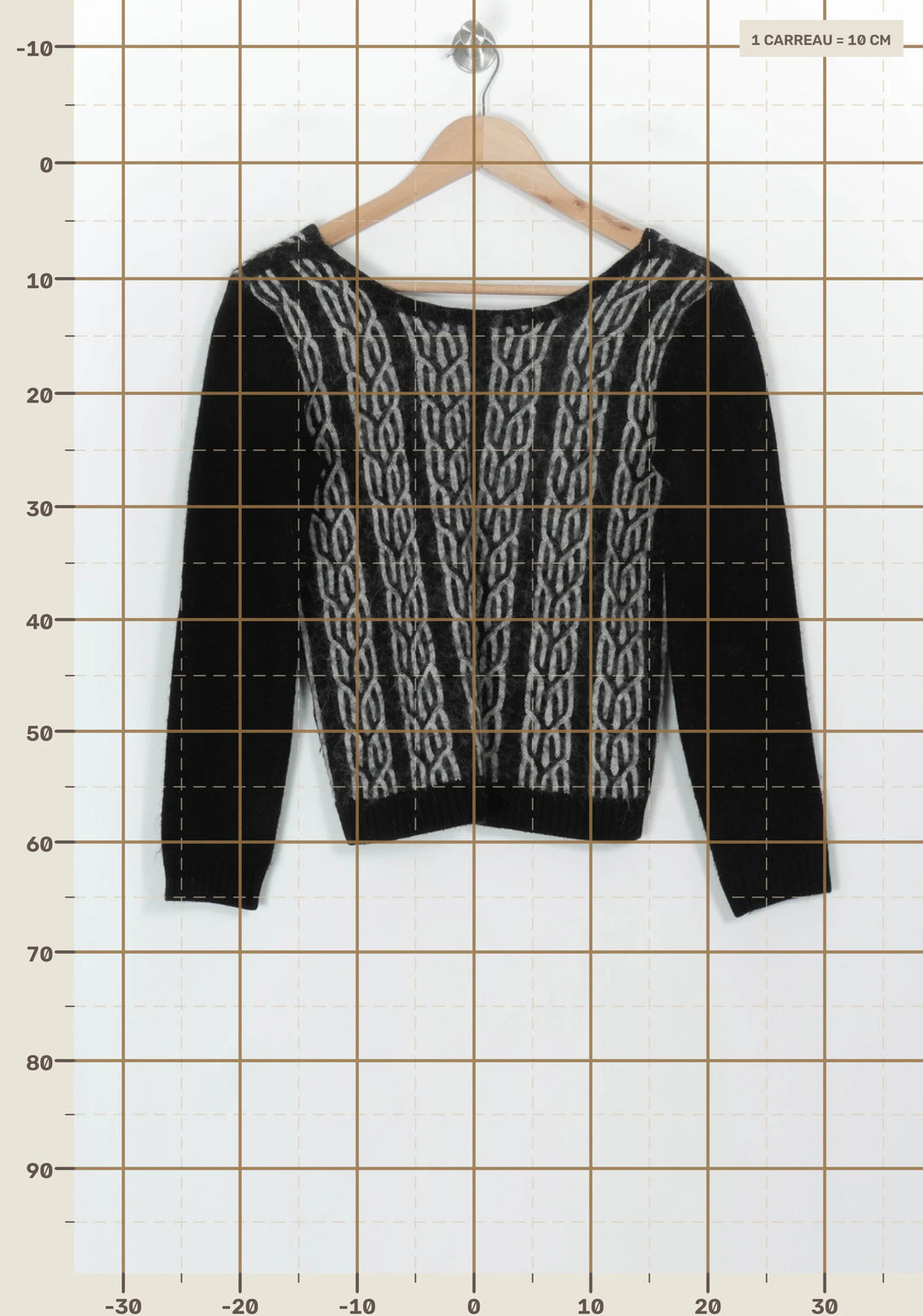 Pull Noir et Gris - Taille M/38 de la marque Comptoir des Cotonniers | PARAD117940 - Vendu par Paradigme - Image 4