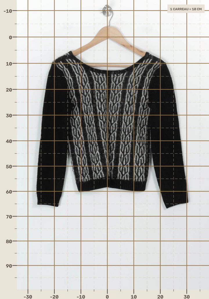 Pull Noir et Gris - Taille M/38 de la marque Comptoir des Cotonniers | PARAD117940 - Vendu par Paradigme - Image 4