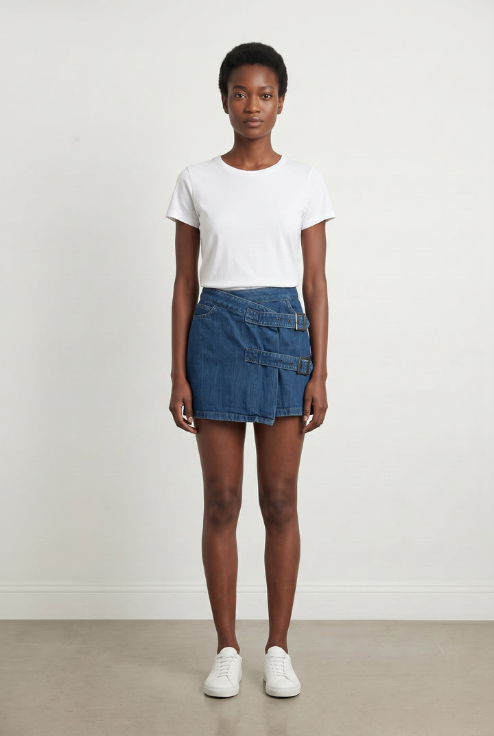 Jupe Portefeuille Bleue - Taille M/38 de la marque Kookai | PARAD117941 - Vendu par Paradigme - Image 1