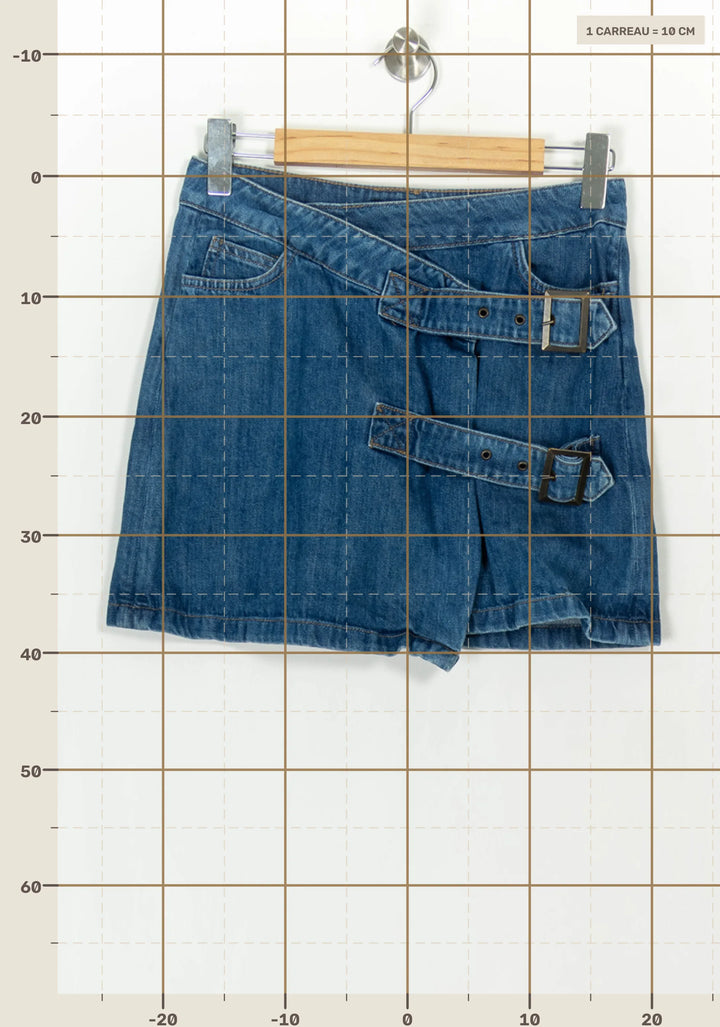 Jupe Portefeuille Bleue - Taille M/38 de la marque Kookai | PARAD117941 - Vendu par Paradigme - Image 4