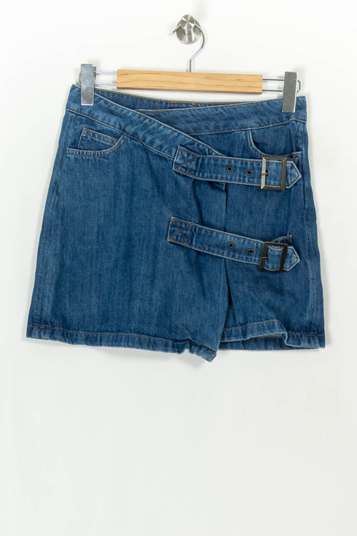 Jupe Portefeuille Bleue - Taille M/38 de la marque Kookai | PARAD117941 - Vendu par Paradigme - Image 2