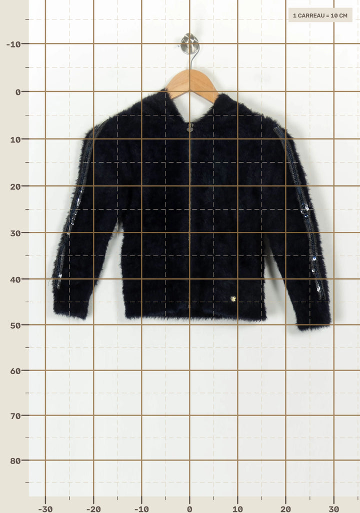 Veste Fourrée Bleue - Taille S/36 de la marque IKKS | PARAD117945 - Vendu par Paradigme - Image 4