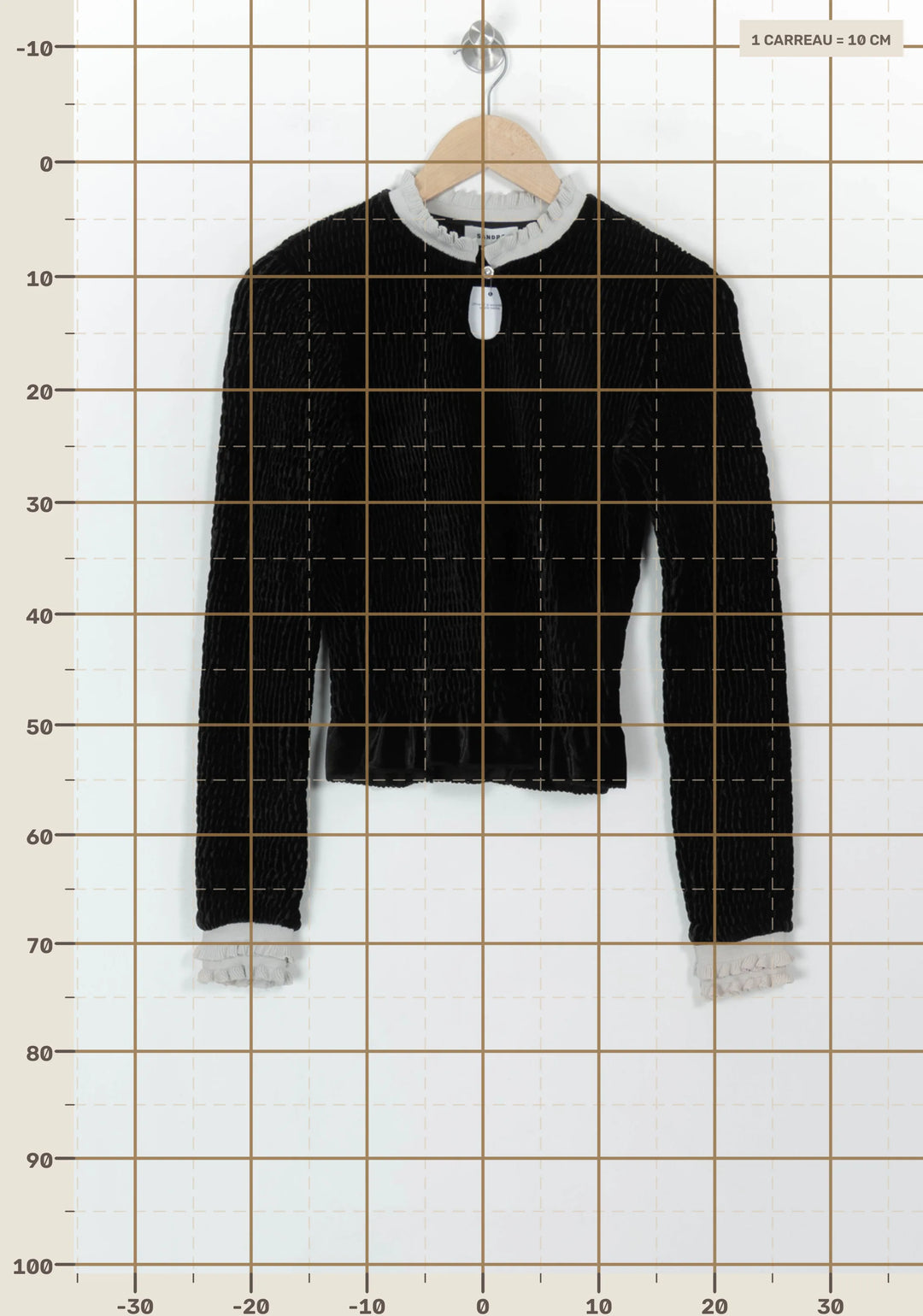 Pull Noir et Blanc - Taille S/36 de la marque Sandro | PARAD117957 - Vendu par Paradigme - Image 4
