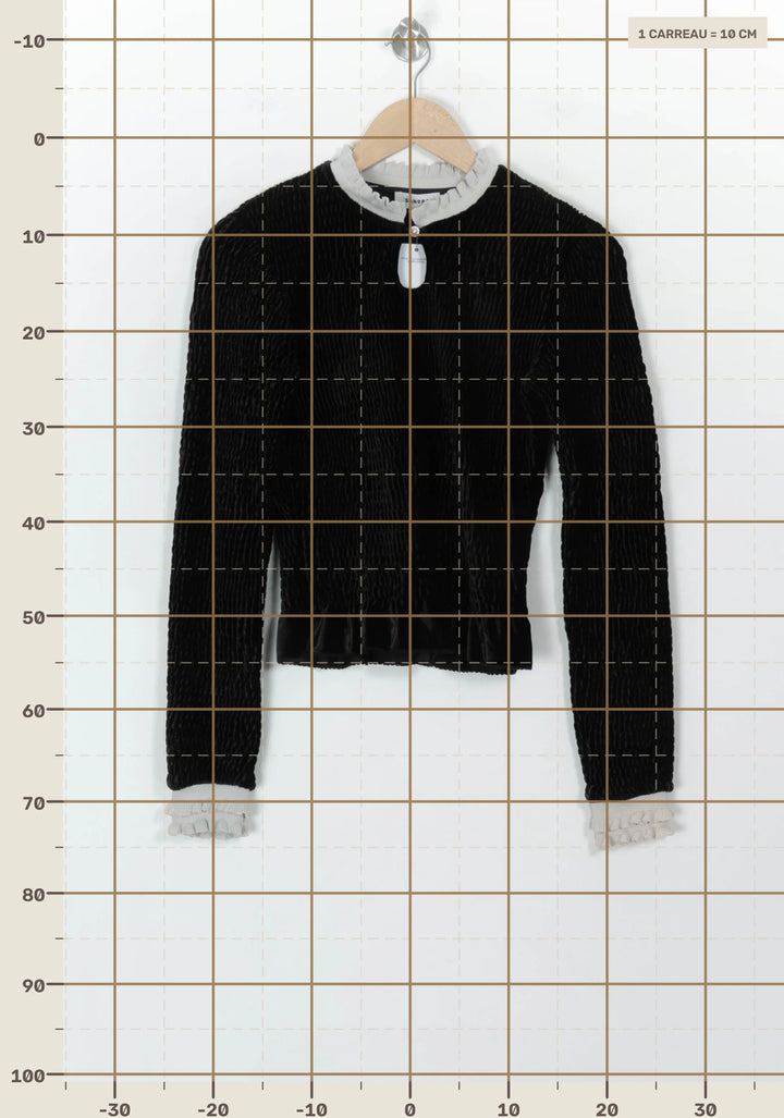 Pull Noir et Blanc - Taille S/36 de la marque Sandro | PARAD117957 - Vendu par Paradigme - Image 4