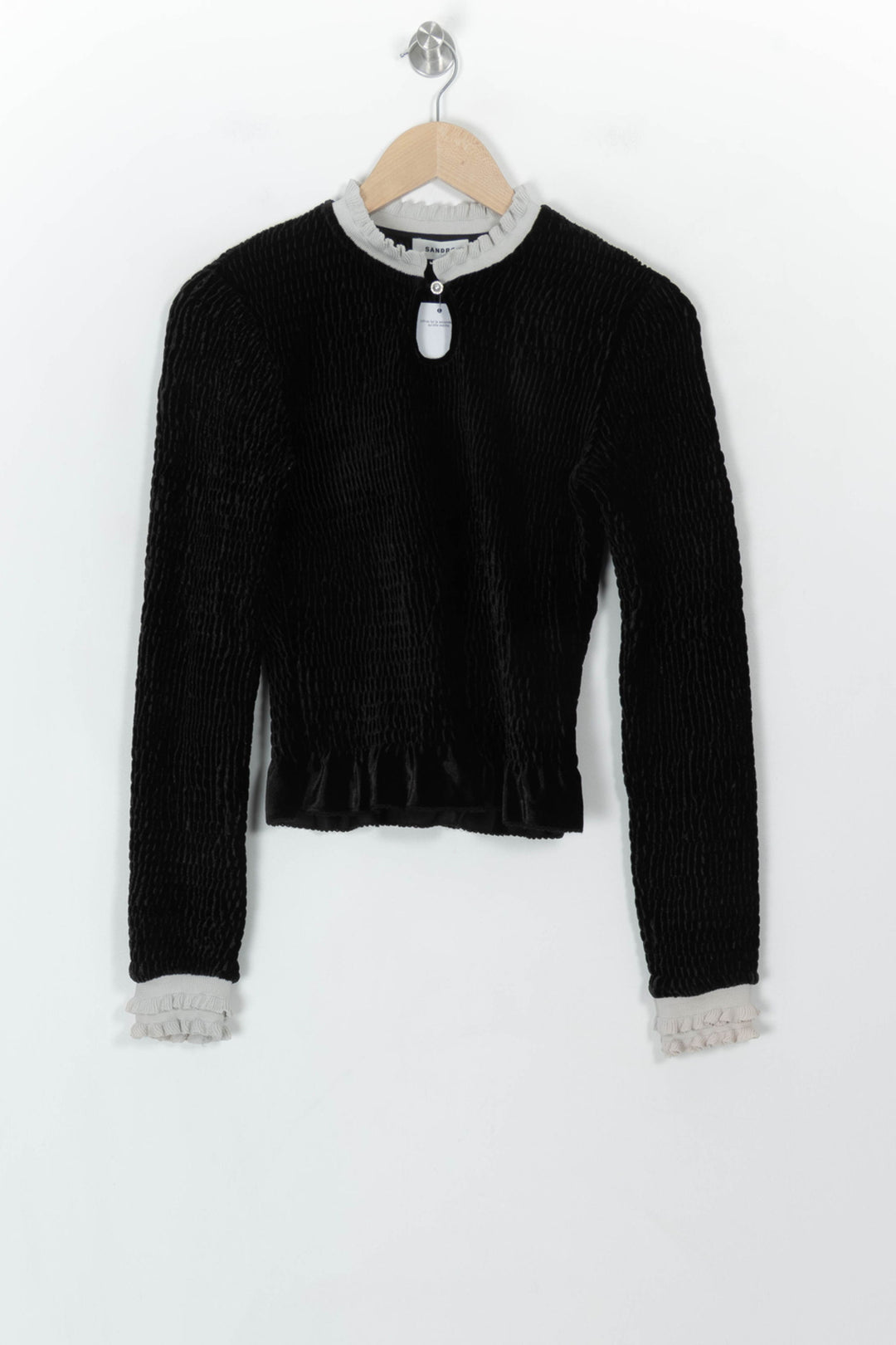 Pull Noir et Blanc - Taille S/36 de la marque Sandro | PARAD117957 - Vendu par Paradigme - Image 2