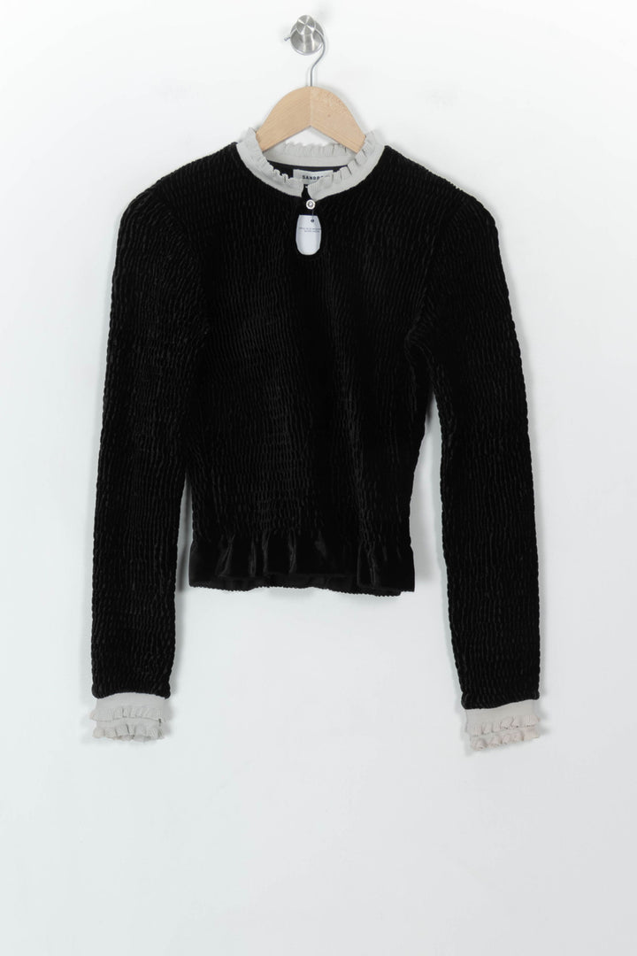 Pull Noir et Blanc - Taille S/36 de la marque Sandro | PARAD117957 - Vendu par Paradigme - Image 2