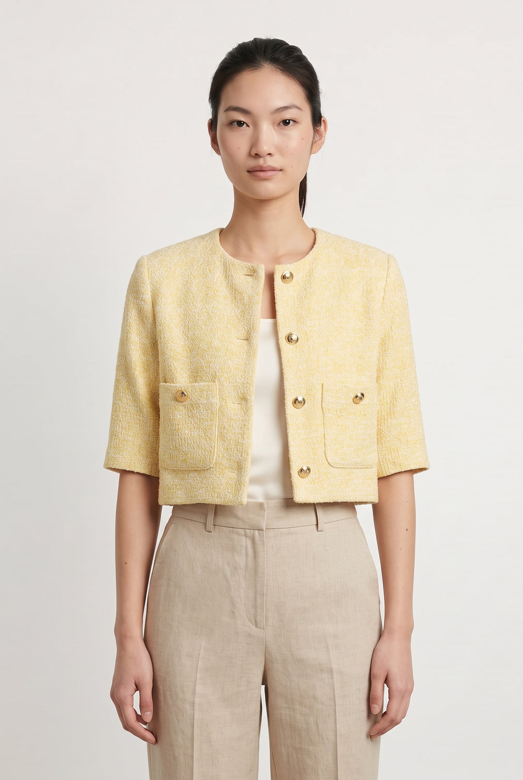 Veste Courte Jaune - Taille S/36 de la marque Maje | PARAD117959 - Vendu par Paradigme - Image 1
