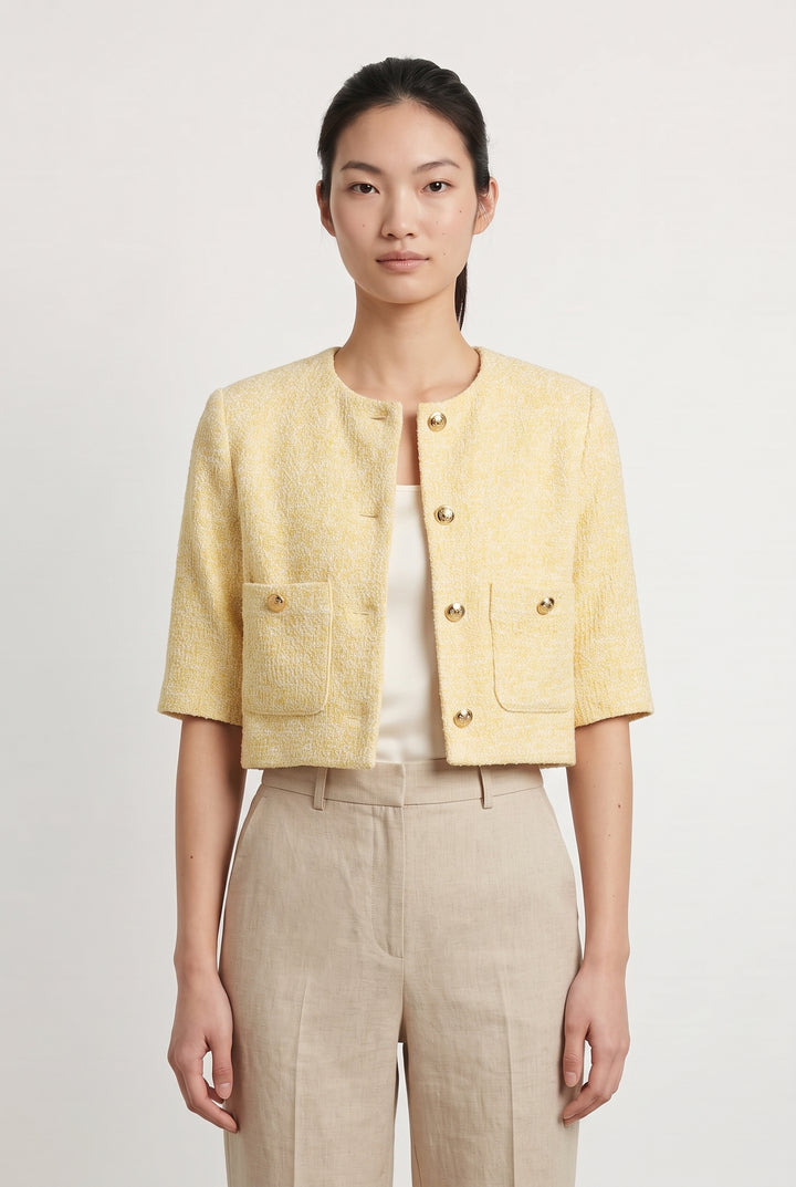 Veste Courte Jaune - Taille S/36 de la marque Maje | PARAD117959 - Vendu par Paradigme - Image 1