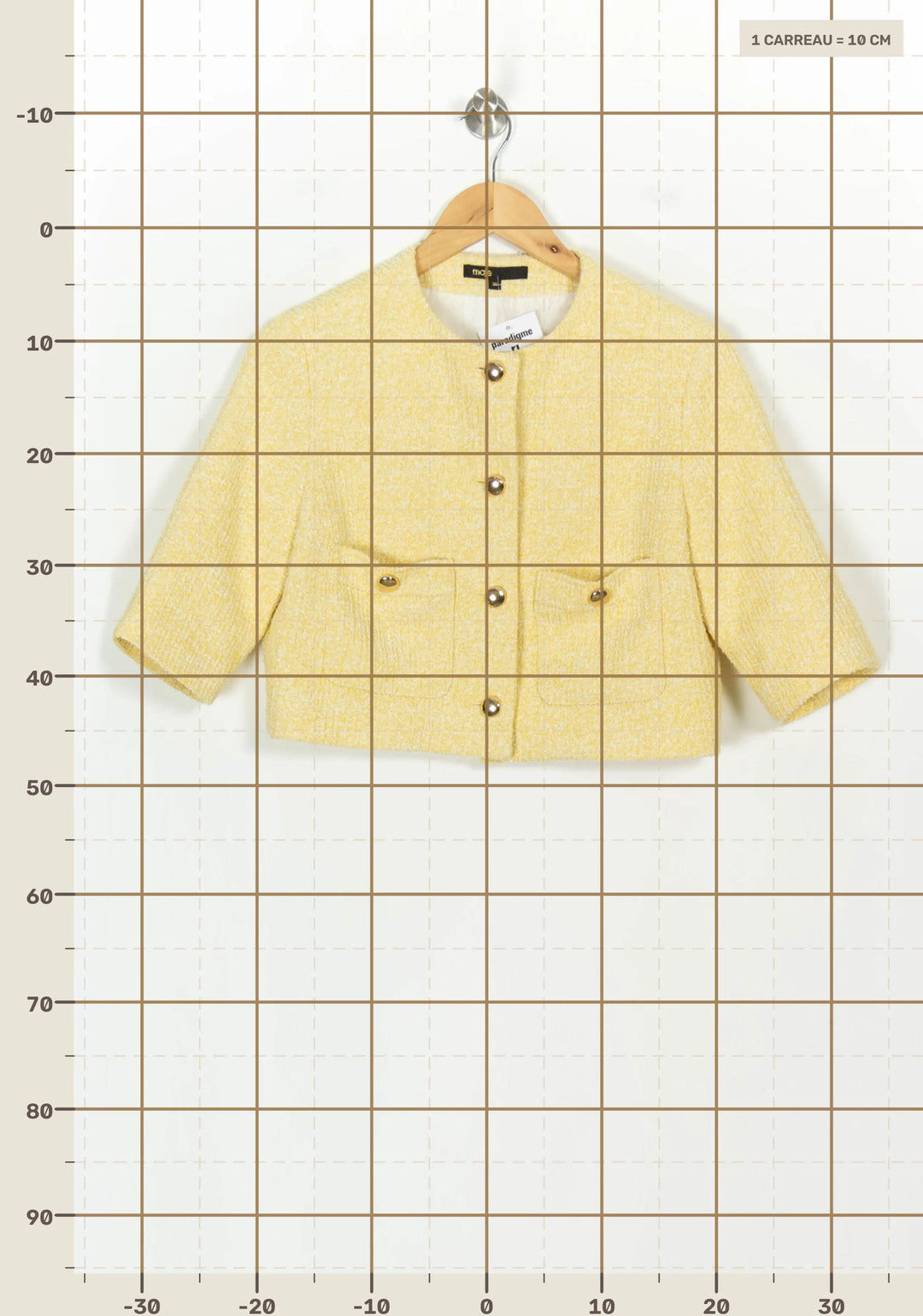 Veste Courte Jaune - Taille S/36 de la marque Maje | PARAD117959 - Vendu par Paradigme - Image 4