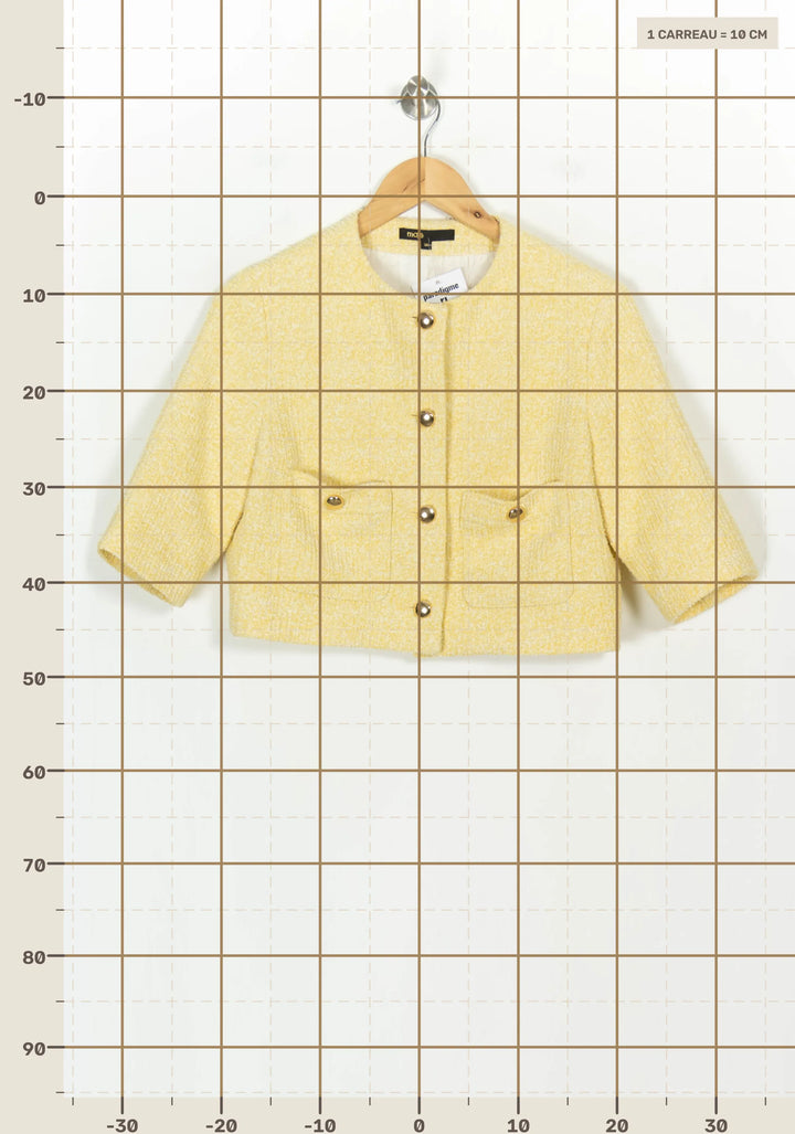 Veste Courte Jaune - Taille S/36 de la marque Maje | PARAD117959 - Vendu par Paradigme - Image 4