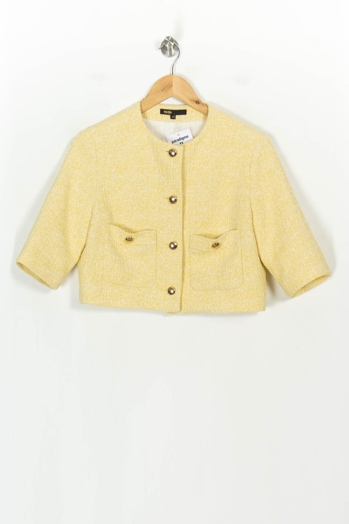 Veste Courte Jaune - Taille S/36 de la marque Maje | PARAD117959 - Vendu par Paradigme - Image 2