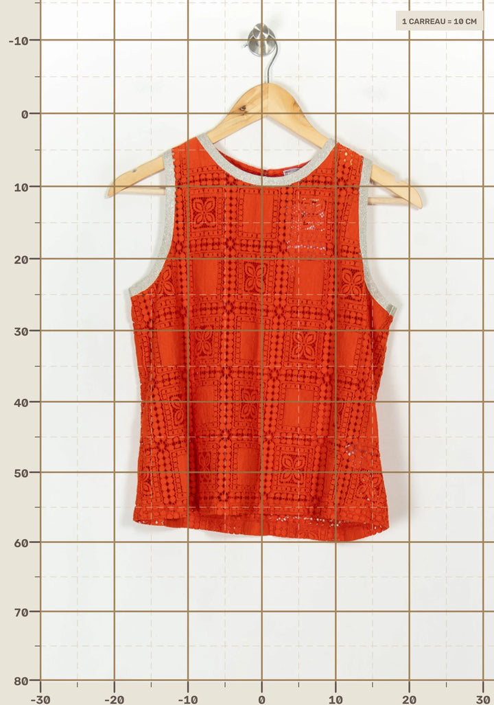 Débardeur Rouge et Gris - Taille M/38 de la marque Imprevu | PARAD117966 - Vendu par Paradigme - Image 4