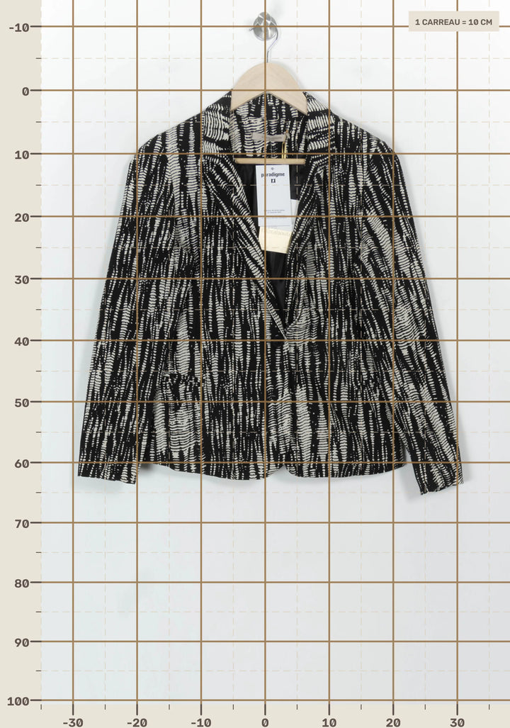 Veste Noire et Blanche - Taille S/36 de la marque La Fée Maraboutée | PARAD117967 - Vendu par Paradigme - Image 4