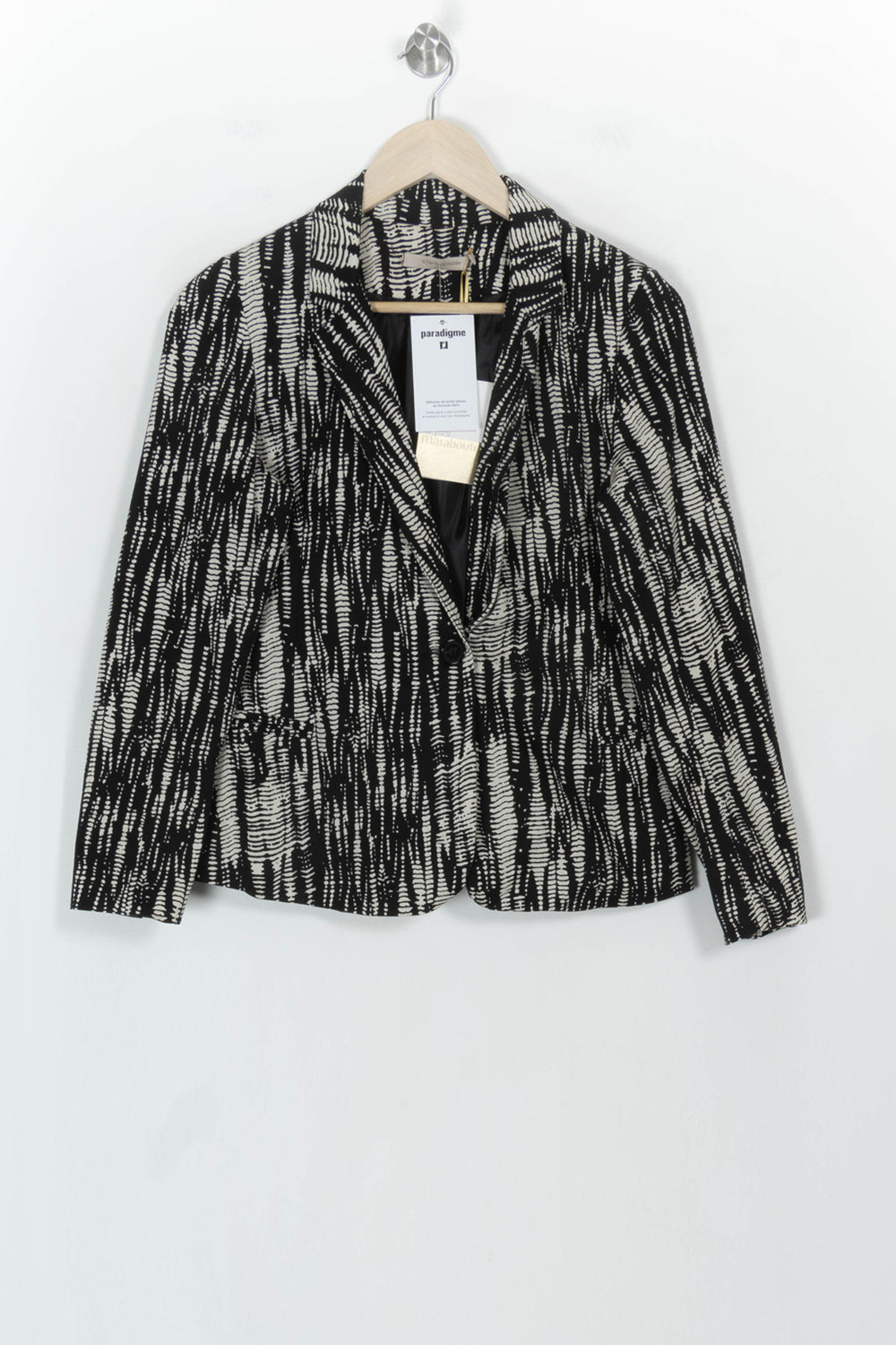 Veste Noire et Blanche - Taille S/36 de la marque La Fée Maraboutée | PARAD117967 - Vendu par Paradigme - Image 2