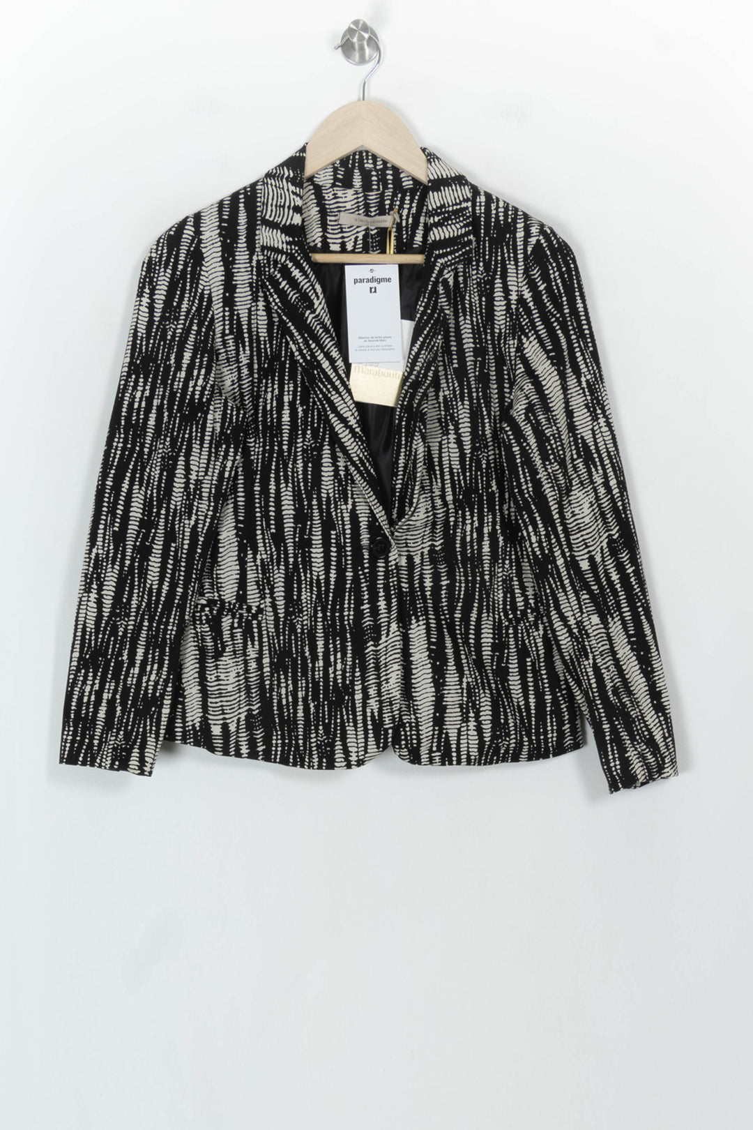 Veste Noire et Blanche - Taille S/36 de la marque La Fée Maraboutée | PARAD117967 - Vendu par Paradigme - Image 2