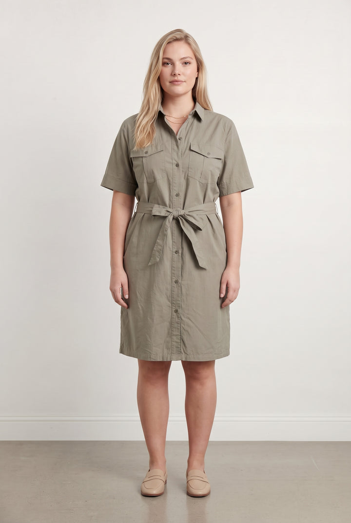 Robe Chemise Kaki - Taille XL/42 de la marque A.P.C. | PARAD117969 - Vendu par Paradigme - Image 1