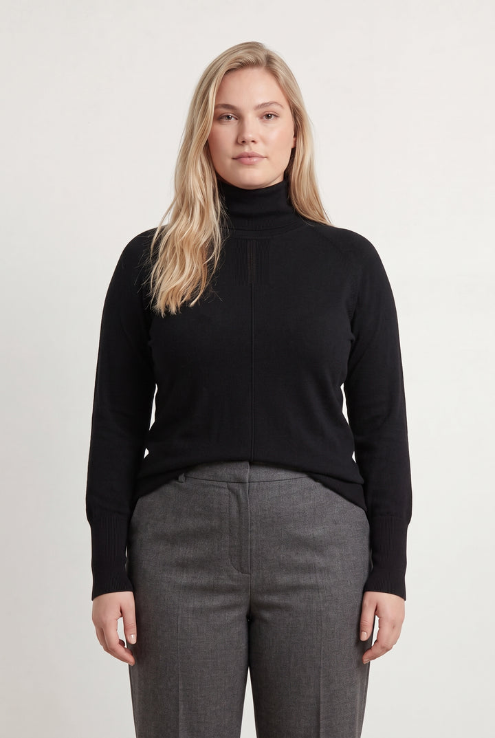 Pull Col Roulé Noir - Taille XL/42 de la marque Tara Jarmon | PARAD117970 - Vendu par Paradigme - Image 1
