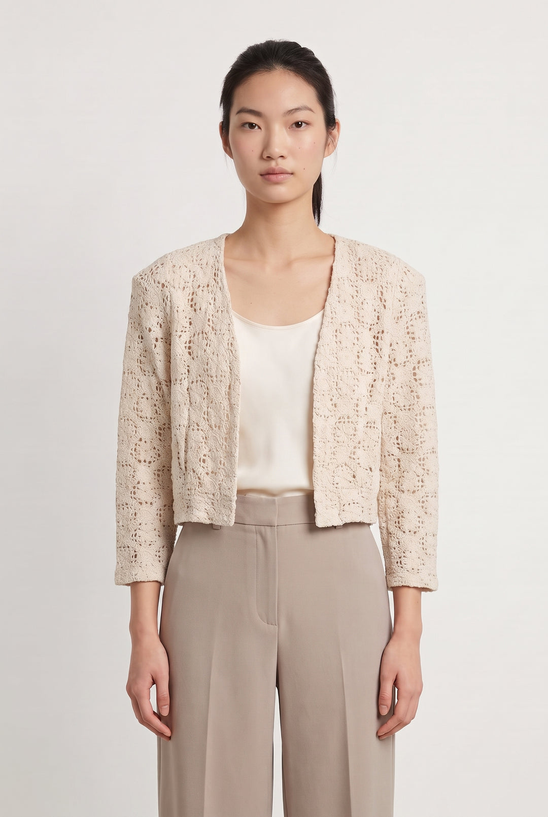 Veste En Dentelle Beige - Taille S/36 de la marque Maison 123 | PARAD117974 - Vendu par Paradigme - Image 1