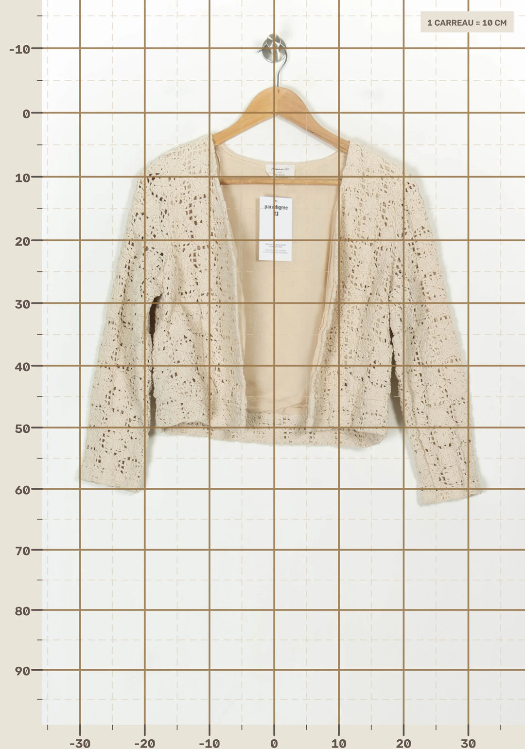 Veste En Dentelle Beige - Taille S/36 de la marque Maison 123 | PARAD117974 - Vendu par Paradigme - Image 4