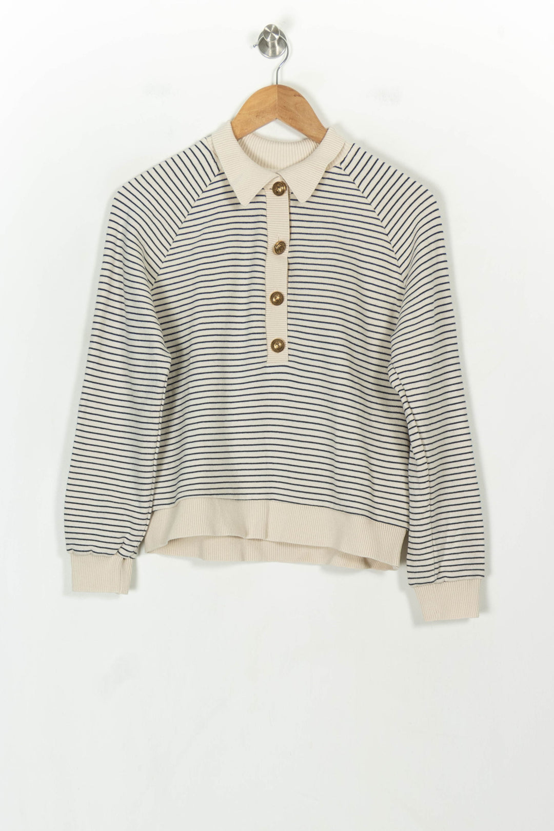 Pull Rayé Beige et Noir - Taille M/38 de la marque Maison 123 | PARAD117976 - Vendu par Paradigme - Image 2