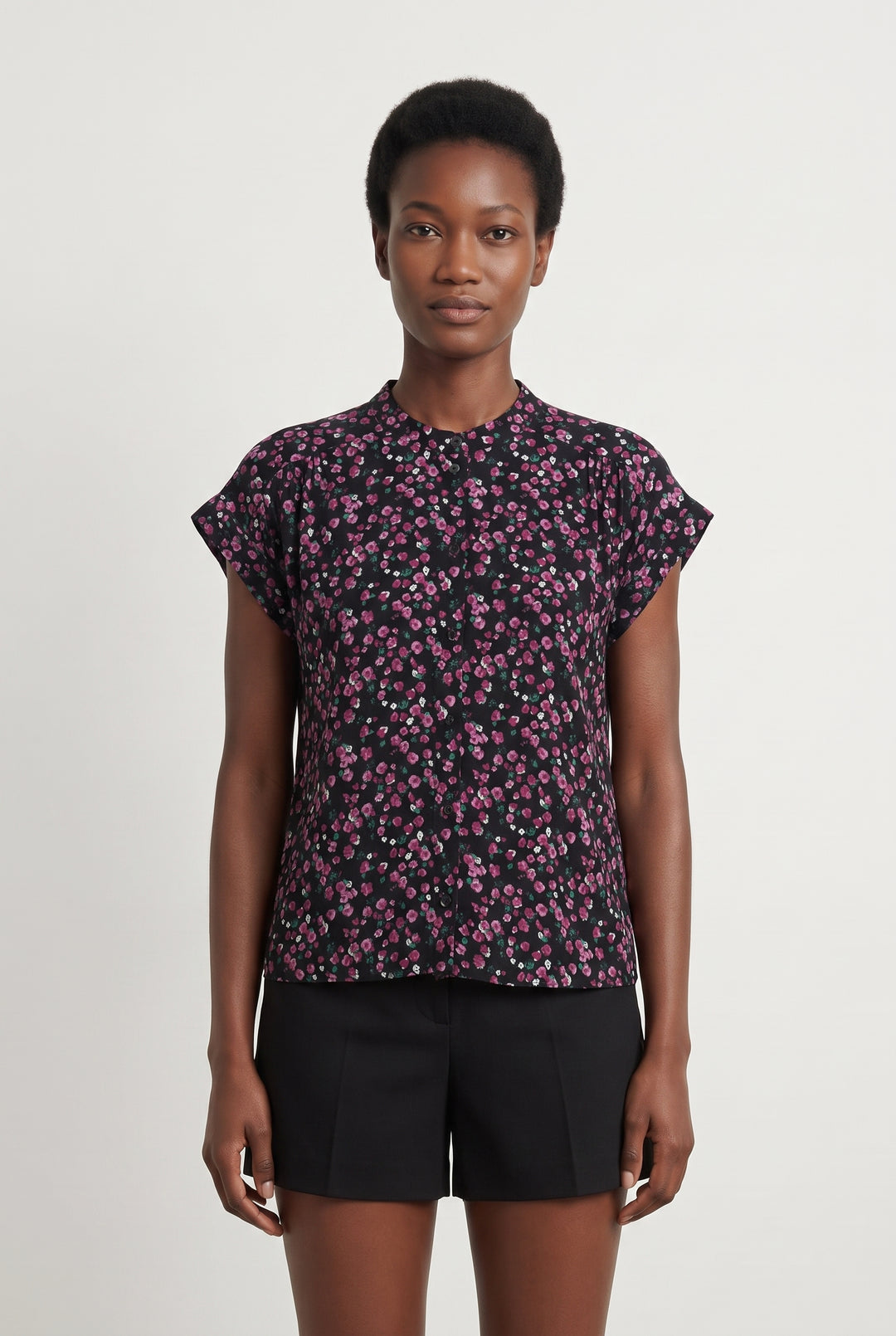 Blouse Noire et Rose - Taille S/36 de la marque La Fée Maraboutée | PARAD117981 - Vendu par Paradigme - Image 1