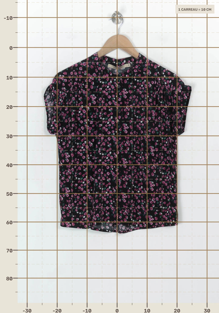 Blouse Noire et Rose - Taille S/36 de la marque La Fée Maraboutée | PARAD117981 - Vendu par Paradigme - Image 4