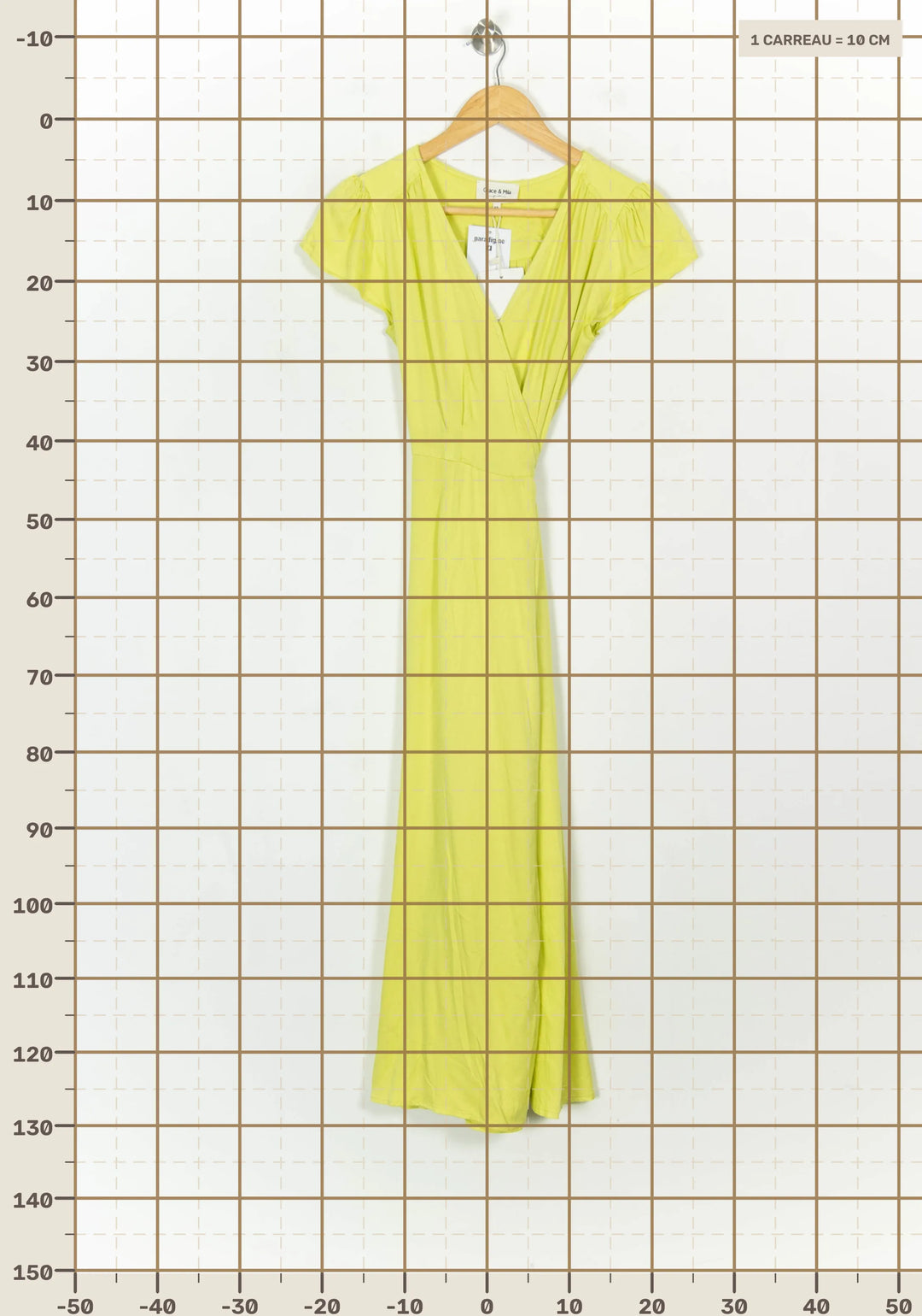 Robe Longue Jaune - Taille XS/34 de la marque Grace &amp; Mila | PARAD117985 - Vendu par Paradigme - Image 4