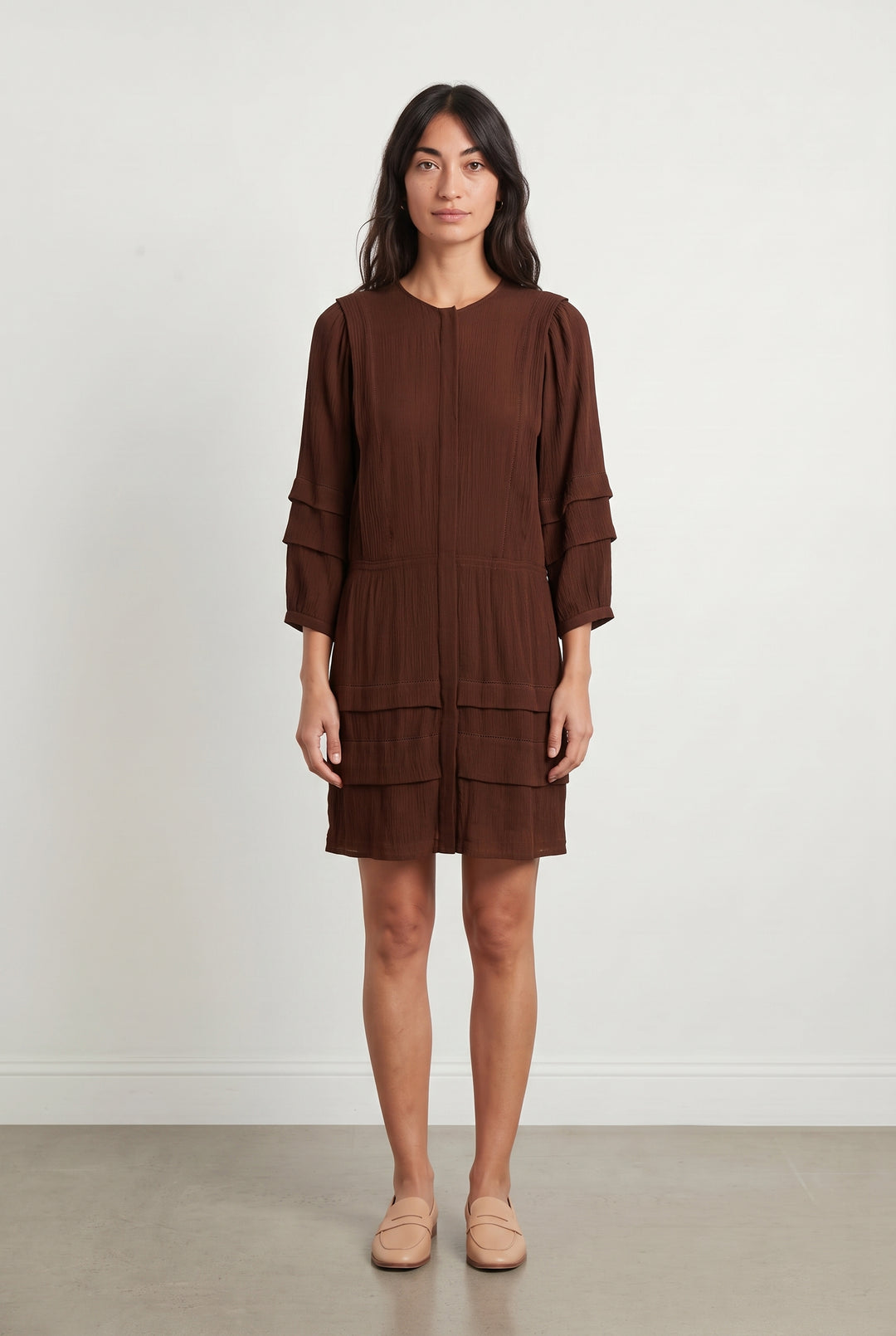 Robe Midi Marron - Taille XS/34 de la marque Sessùn | PARAD117986 - Vendu par Paradigme - Image 1