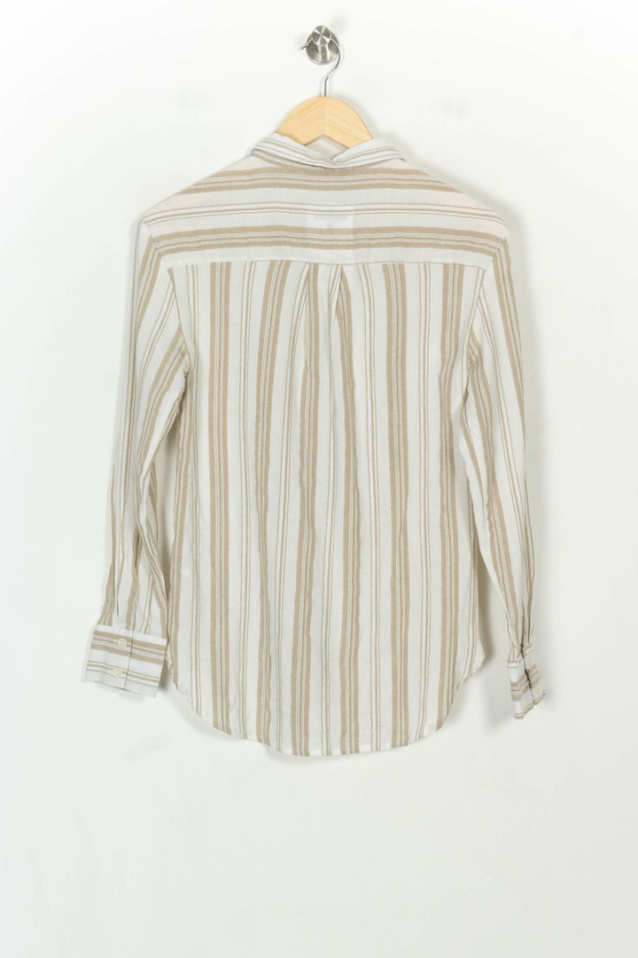 Chemise Rayée Beige et Blanche - Taille XS/34 de la marque Karl Marc John | PARAD117987 - Vendu par Paradigme - Image 5