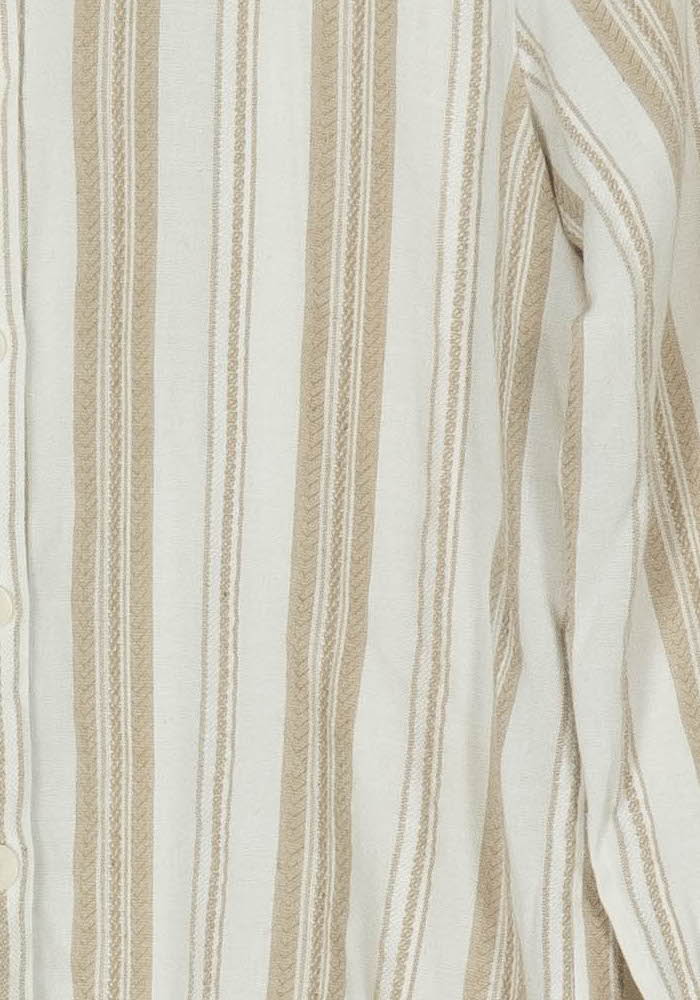 Chemise Rayée Beige et Blanche - Taille XS/34 de la marque Karl Marc John | PARAD117987 - Vendu par Paradigme - Image 3