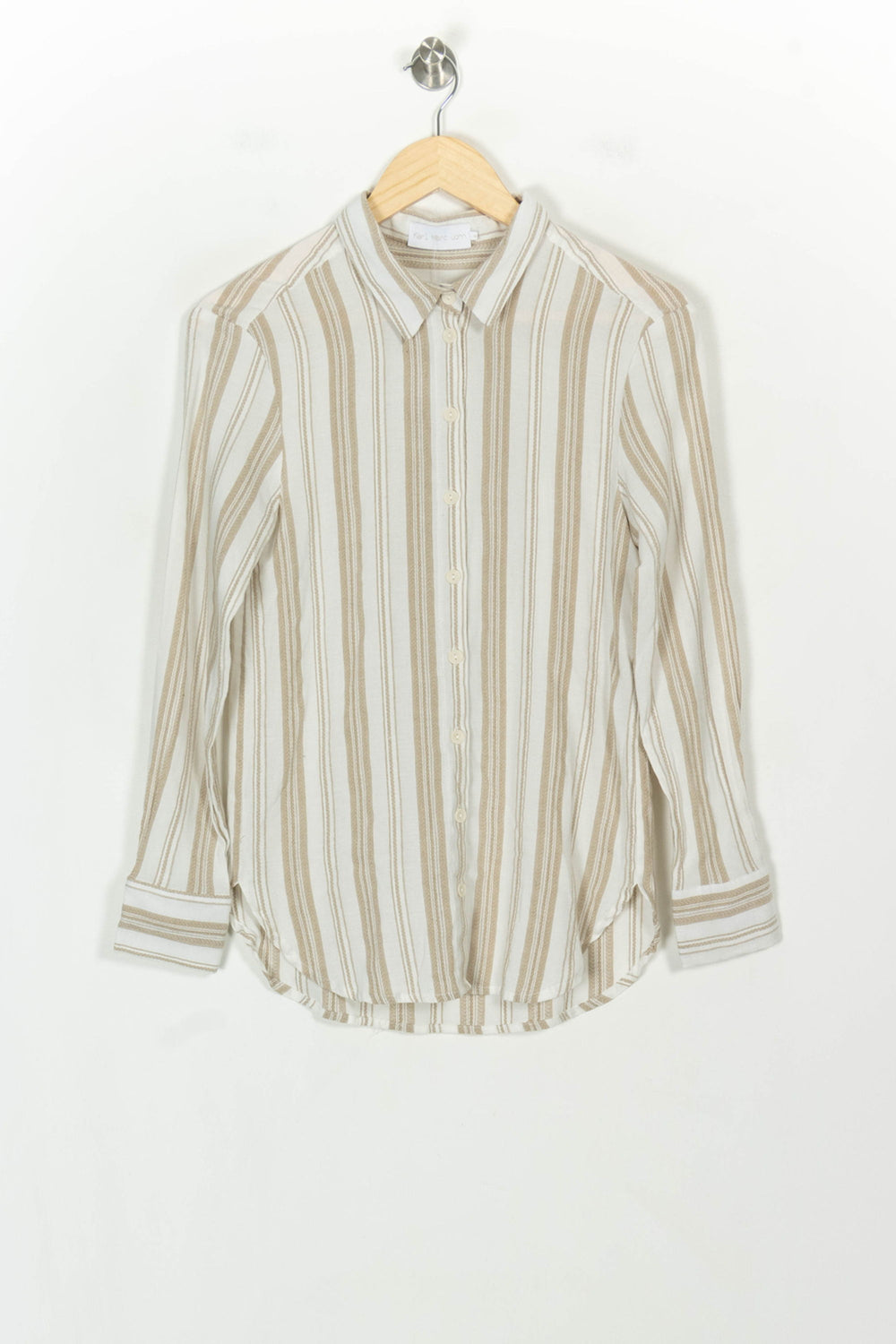 Chemise Rayée Beige et Blanche - Taille XS/34 de la marque Karl Marc John | PARAD117987 - Vendu par Paradigme - Image 2
