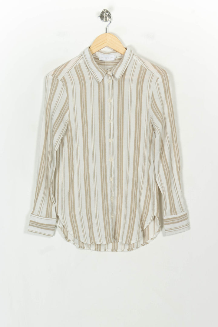 Chemise Rayée Beige et Blanche - Taille XS/34 de la marque Karl Marc John | PARAD117987 - Vendu par Paradigme - Image 2
